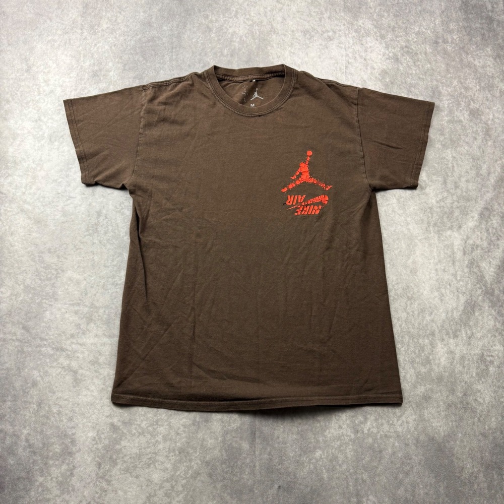 Travis Scott Cactus Jack Jordan Highest In The Room T-Shirt Brown Red Mens M